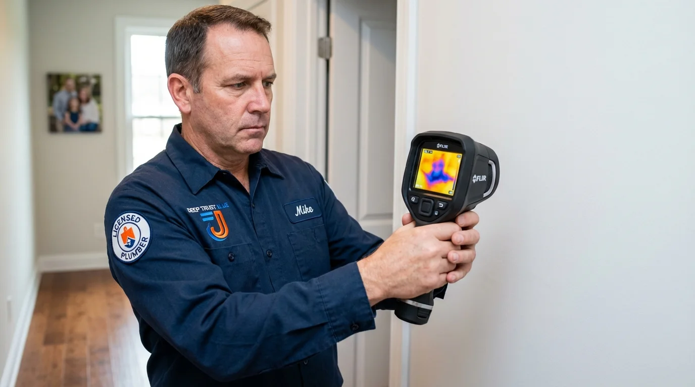 Thermal imaging leak detection by Johns Plumbing LLC in Anamosa